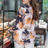 Miss Daisy : No.2030 เสื้อแขนยาวพิมพ์ลาย | Printed Long Sleeve Blouse