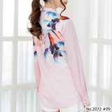 Maristar : No.2072 เสื้อแขนยาวพิมพ์ลาย | Printed Long Sleeve Blouse