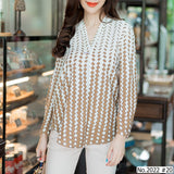 Maristar : No.2022 เสื้อแขนยาวพิมพ์ลาย | Printed Long Sleeve Blouse