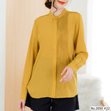 Miss Daisy : No.2050 เสื้อแขนยาวสีพื้น | Solid Long Sleeve Blouse