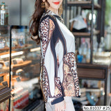 Vertier : No.81037 เสื้อแขนยาวพิมพ์ลาย | Printed Long Sleeve Blouse