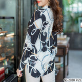Miss Daisy : No.2028 เสื้อแขนยาวพิมพ์ลาย | Printed Long Sleeve Blouse