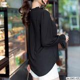 Miss Daisy : No.2065 เสื้อแขนยาวสีพื้น | Solid Long Sleeve Blouse