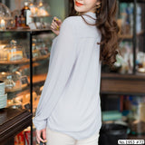 Maristar : No.1953 เสื้อแขนยาวสีพื้น | Solid Long Sleeve Blouse