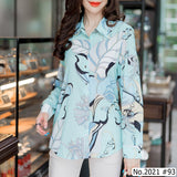 Maristar : No.2021 เสื้อแขนยาวพิมพ์ลาย | Printed Long Sleeve Blouse