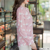 Maristar : No.2013 เสื้อแขนยาวพิมพ์ลาย | Printed Long Sleeve Blouse