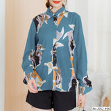 Miss Daisy : No.2052 เสื้อแขนยาวพิมพ์ลาย | Printed Long Sleeve Blouse