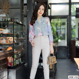 Maristar : No.2008 เสื้อแขนยาวพิมพ์ลาย | Printed Long Sleeve Blouse