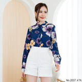Miss Daisy : No.2037 เสื้อแขนยาวพิมพ์ลาย | Printed Long Sleeve Blouse
