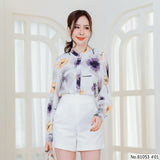 Vertier : No.81053 เสื้อแขนยาวพิมพ์ลาย | Printed Long Sleeve Blouse