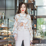 Maristar : No.2029 เสื้อแขนยาวพิมพ์ลาย | Printed Long Sleeve Blouse