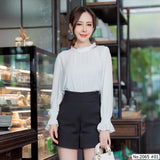 Miss Daisy : No.2065 เสื้อแขนยาวสีพื้น | Solid Long Sleeve Blouse
