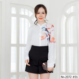 Maristar : No.2072 เสื้อแขนยาวพิมพ์ลาย | Printed Long Sleeve Blouse
