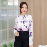 Maristar : No.2062 เสื้อแขนยาวพิมพ์ลาย | Printed Long Sleeve Blouse