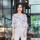 Miss Daisy : No.2027 เสื้อแขนยาวพิมพ์ลาย | Printed Long Sleeve Blouse