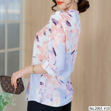 Miss Daisy : No.2063 เสื้อแขนยาวพิมพ์ลาย | Printed Long Sleeve Blouse