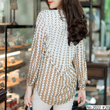 Maristar : No.2022 เสื้อแขนยาวพิมพ์ลาย | Printed Long Sleeve Blouse