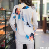Maristar : No.1969 เสื้อแขนยาวพิมพ์ลาย | Printed Long Sleeve Blouse