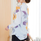 Maristar : No.1938 เสื้อแขนยาวพิมพ์ลาย | Printed Long Sleeve Blouse