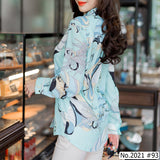 Maristar : No.2021 เสื้อแขนยาวพิมพ์ลาย | Printed Long Sleeve Blouse