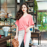 Maristar : No.1948 เสื้อแขนสั้นสีพื้น | Solid Short Sleeve Blouse