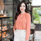 Maristar : No.2007 เสื้อแขนยาวสีพื้น | Solid Long Sleeve Blouse