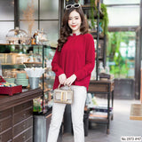 Maristar : No.1973 เสื้อแขนยาวสีพื้น | Solid Long Sleeve Blouse