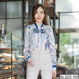 Maristar : No.2025 เสื้อแขนยาวพิมพ์ลาย | Printed Long Sleeve Blouse