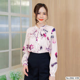 Maristar : No.2062 เสื้อแขนยาวพิมพ์ลาย | Printed Long Sleeve Blouse