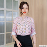 Maristar : No.2060 เสื้อแขนยาวพิมพ์ลาย | Printed Long Sleeve Blouse