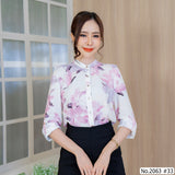 Miss Daisy : No.2063 เสื้อแขนยาวพิมพ์ลาย | Printed Long Sleeve Blouse