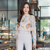 Maristar : No.2029 เสื้อแขนยาวพิมพ์ลาย | Printed Long Sleeve Blouse