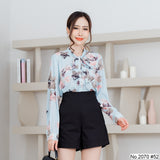 Miss Daisy : No.2070 เสื้อแขนยาวพิมพ์ลาย | Printed Long Sleeve Blouse