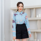 Miss Daisy : No.2067 เสื้อแขนยาวพิมพ์ลาย | Printed Long Sleeve Blouse