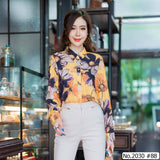 Miss Daisy : No.2030 เสื้อแขนยาวพิมพ์ลาย | Printed Long Sleeve Blouse