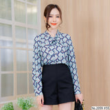 Maristar : No.2059 เสื้อแขนยาวพิมพ์ลาย | Printed Long Sleeve Blouse