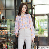 Maristar : No.1971 เสื้อแขนยาวพิมพ์ลาย | Printed Long Sleeve Blouse