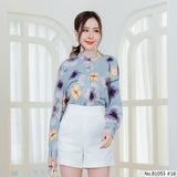 Vertier : No.81053 เสื้อแขนยาวพิมพ์ลาย | Printed Long Sleeve Blouse