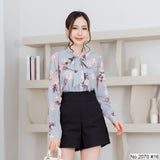 Miss Daisy : No.2070 เสื้อแขนยาวพิมพ์ลาย | Printed Long Sleeve Blouse