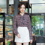 Vertier : No.81057 เสื้อแขนยาวพิมพ์ลาย | Printed Long Sleeve Blouse
