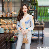 Maristar : No.1992 เสื้อแขนยาวพิมพ์ลาย | Printed Long Sleeve Blouse