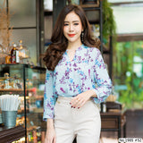 Maristar : No.1985 เสื้อแขนยาวพิมพ์ลาย | Printed Long Sleeve Blouse