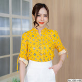 Maristar : No.2060 เสื้อแขนยาวพิมพ์ลาย | Printed Long Sleeve Blouse