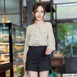 Vertier : No.81058 เสื้อแขนยาวพิมพ์ลาย | Printed Long Sleeve Blouse