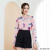 Maristar : No.2036 เสื้อแขนยาวพิมพ์ลาย | Printed Long Sleeve Blouse