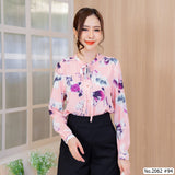 Maristar : No.2062 เสื้อแขนยาวพิมพ์ลาย | Printed Long Sleeve Blouse