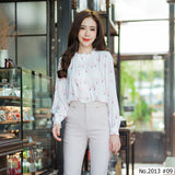 Maristar : No.2013 เสื้อแขนยาวพิมพ์ลาย | Printed Long Sleeve Blouse