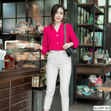 Maristar : No.1947 เสื้อแขนยาวสีพื้น | Soild Long Sleeve Blouse