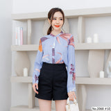 Miss Daisy : No.2068 เสื้อแขนยาวพิมพ์ลาย | Printed Long Sleeve Blouse