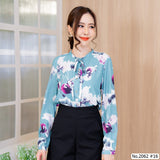 Maristar : No.2062 เสื้อแขนยาวพิมพ์ลาย | Printed Long Sleeve Blouse